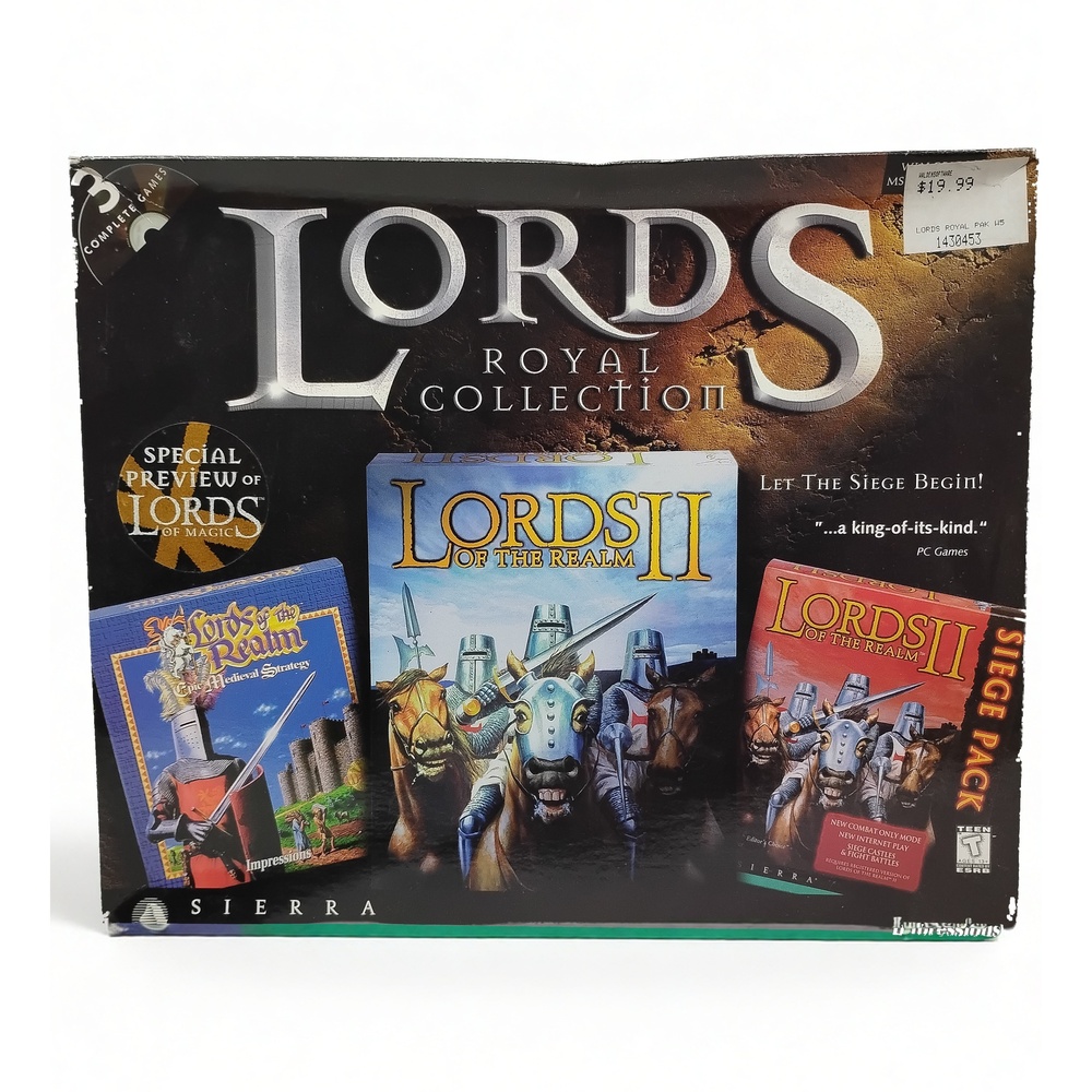 Sierra Lords of the Realm: Royal Collection 1997 Big Box 4 Disc Vintage PC
